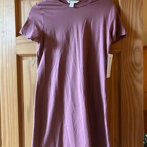 Athleta Rose-Mauve Essential Tee Dress